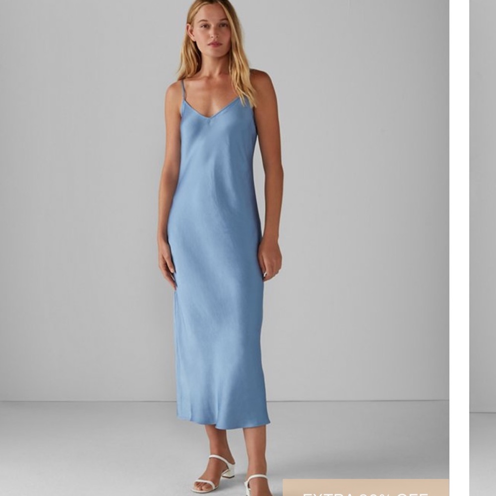 Club Monaco blue slip dress